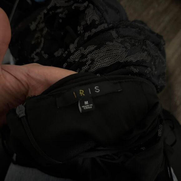 Striking black sequin maxi dress by Iris - Picture 7 of 7